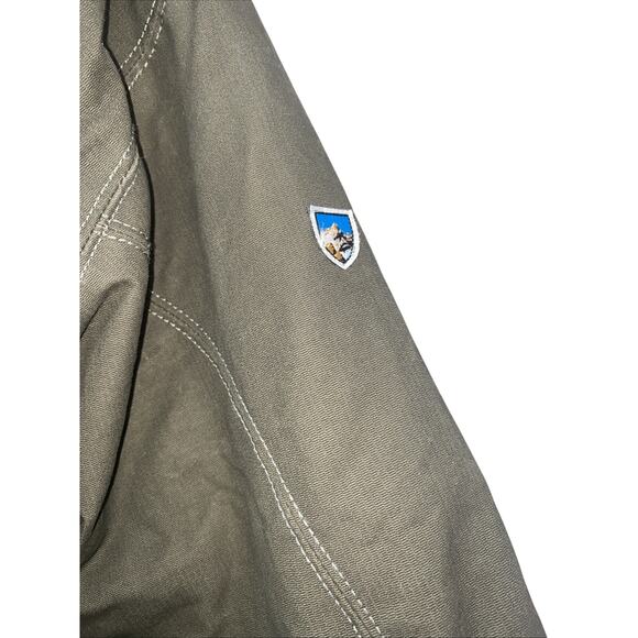 Kuhl Burr Canvas Jacket Fleece Lined Small Mens Green Patina Hiking - Picture 4 of 14